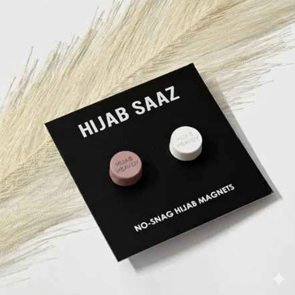 Round Neutral Hijab Magnets - 2PC
